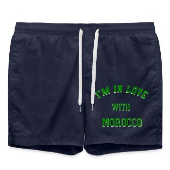 Ich liebe Marokko Marokko Frankreich - Badeshorts - French Navy - Vorne - AI Model Male 185 light (185cm)