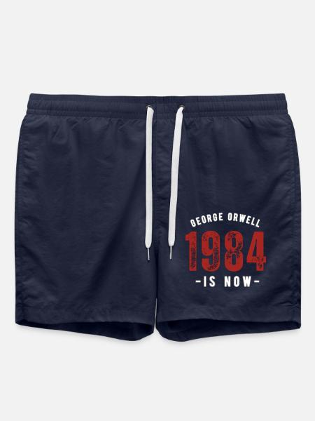 GEORGE ORWELL 1984 - Swim Trunks - french navy