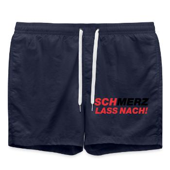 SchMerz lass nach - nein zu Merz - Badeshorts - French Navy - Vorne - AI Model Male 185 light (185cm)