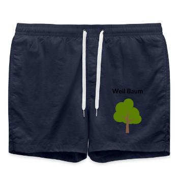 Weil Baum.... - Badeshorts - French Navy - Vorne - AI Model Male 185 light (185cm)