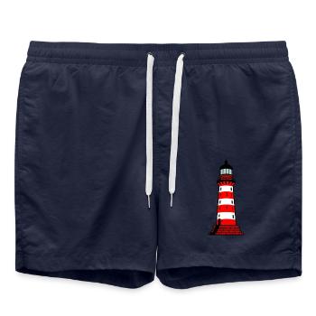 Lighthouse - Swim Trunks - french navy - Front - AI Model Male 185 light (185cm)