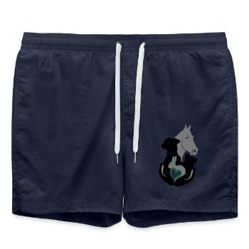 Tierarzt Hände Pferd Hund Katze Kaninchen Hase - Badeshorts - French Navy - Vorne - AI Model Male 185 light (185cm)