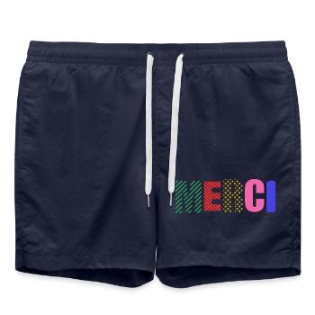 MERCI - Short de bain - bleu marine - Devant - AI Model Male 185 light (185cm)