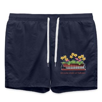 Urlaub Balkonien Ferien - Badeshorts - French Navy - Vorne - AI Model Male 185 light (185cm)