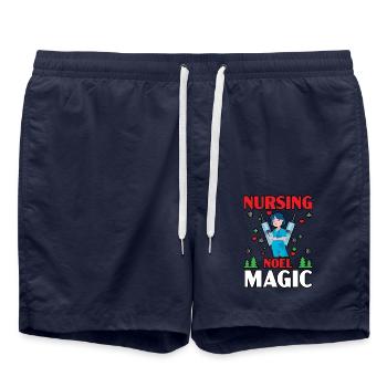 Krankenpflege Noel Magic Medizinische Krankenschwe - Badeshorts - French Navy - Vorne - AI Model Male 185 light (185cm)