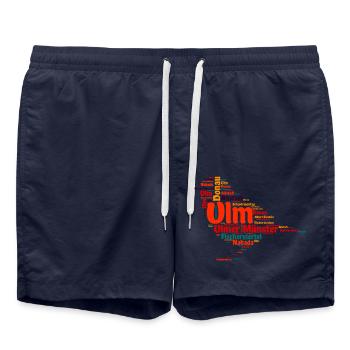 Ulmer Spatz - Badeshorts - French Navy - Vorne - AI Model Male 185 light (185cm)