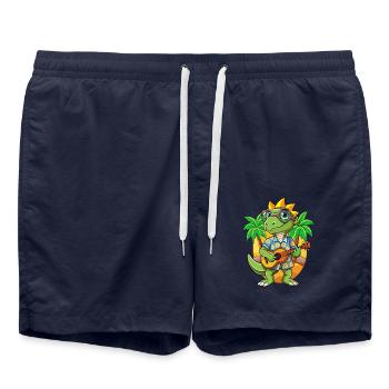 Lunettes de soleil de plage d’été Funny Lizard Hawaiian - Short de bain - bleu marine - Devant - AI Model Male 185 light (185cm)