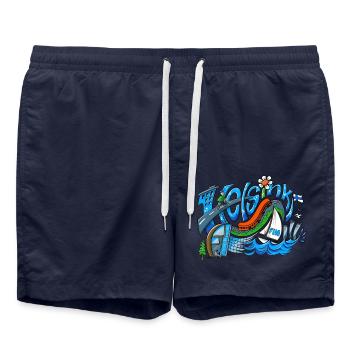 HELSINKI FRESH SUMMER DRAWING - 165 Produkte ansehen - Badeshorts - French Navy - Vorne - AI Model Male 185 light (185cm)