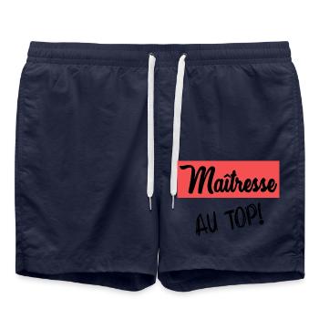 DANKE, HERRIN - Badeshorts - French Navy - Vorne - AI Model Male 185 light (185cm)