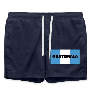 Guatemala in Guatemalan Flag Colors - Swim Trunks - french navy - Front - AI Model Male 185 light (185cm)