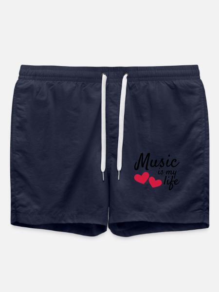 Music is my life - Badeshorts - French Navy