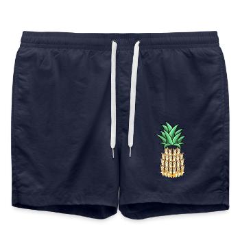 Ananas - Badeshorts - French Navy - Vorne - AI Model Male 185 light (185cm)