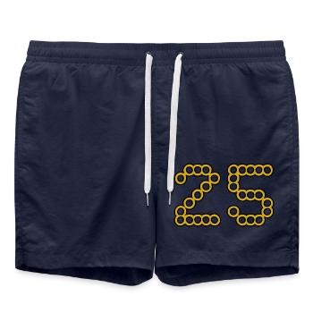 25. 25 YEARS. 25th ANNIVERSARY. 25 YEARS ANNIVERSARY. - Swim Trunks - french navy - Front - AI Model Male 185 light (185cm)