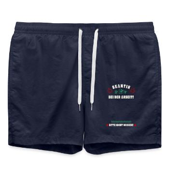 Schlafende Beamtin - Badeshorts - French Navy - Vorne - AI Model Male 185 light (185cm)