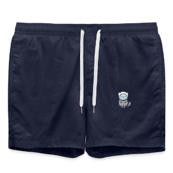 Astronaut Kosmonaut Raumfahrer Taikonaut - Badeshorts - French Navy - Vorne - AI Model Male 185 light (185cm)