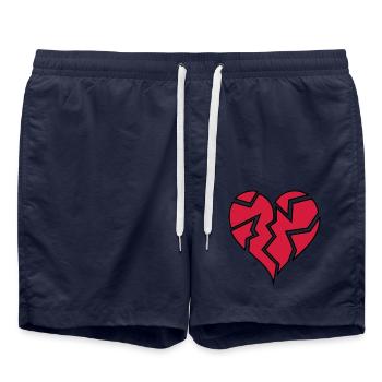 Heartbroken <3 - Short de bain - bleu marine - Devant - AI Model Male 185 light (185cm)