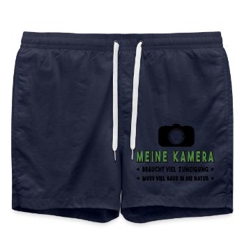 Kamera fotografieren - Badeshorts - French Navy - Vorne - AI Model Male 185 light (185cm)