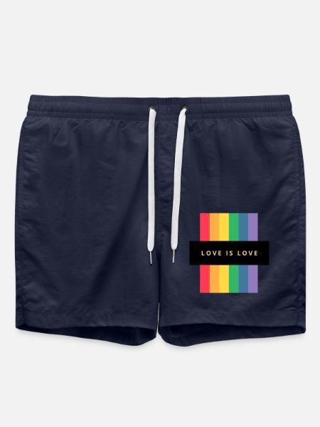 Liebe in allen Farben! LGBTQ+ - Badeshorts - French Navy