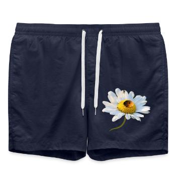 Margerite Marienkäfer - Badeshorts - French Navy - Vorne - AI Model Male 185 light (185cm)