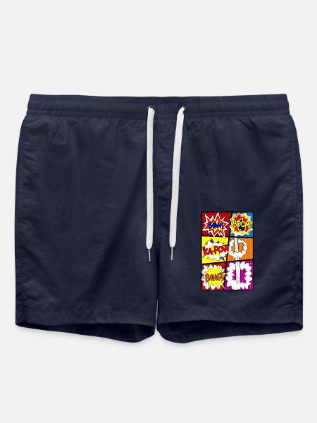 Comicstrip Comic-Strip Comic - Badeshorts - French Navy