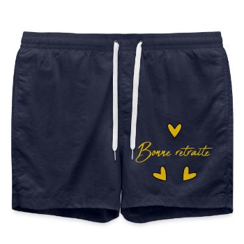 RETIREMENT. COLLEAGUE. RETIREMENT. RETIRED. RETIREMENT. - Swim Trunks - french navy - Front - AI Model Male 185 light (185cm)