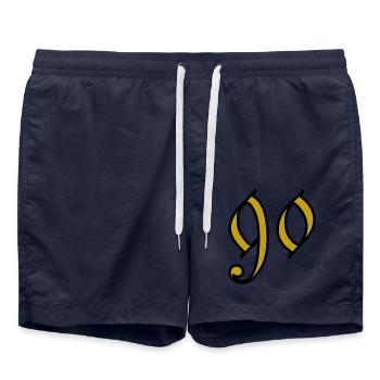 90. 90 ANS. 90e ANNIVERSAIRE. ANNIVERSAIRE 90 ANS. - Short de bain - bleu marine - Devant - AI Model Male 185 light (185cm)