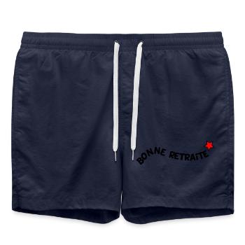 - RUHESTAND. GUTER RUHESTAND. FROHER RUHESTAND - Badeshorts - French Navy - Vorne - AI Model Male 185 light (185cm)