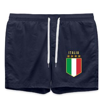 Italien Jersey FORZA AZZURI 2021 - Badeshorts - French Navy - Vorne - AI Model Male 185 light (185cm)