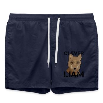 Liam Geburtstag Liam - Badeshorts - French Navy - Vorne - AI Model Male 185 light (185cm)