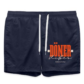 Döner Vibes - Satisfying Cravings - Badeshorts - French Navy - Vorne - AI Model Male 185 light (185cm)