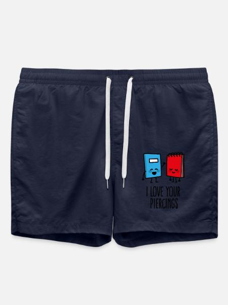 Lustige piercer, piercing, I love your piercings - Badeshorts - French Navy