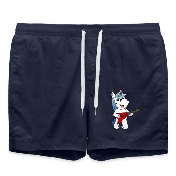 Einhorn E Gitarre Egitarre - Badeshorts - French Navy - Vorne - AI Model Male 185 light (185cm)