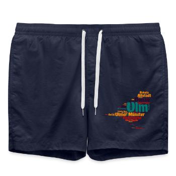 Ulmer Spatz - Badeshorts - French Navy - Vorne - AI Model Male 185 light (185cm)