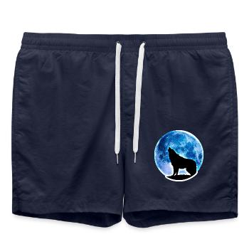 Wolf Vollmond - Badeshorts - French Navy - Vorne - AI Model Male 185 light (185cm)