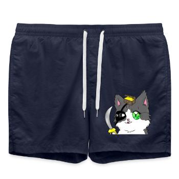 Piraten-Chat - Badeshorts - French Navy - Vorne - AI Model Male 185 light (185cm)