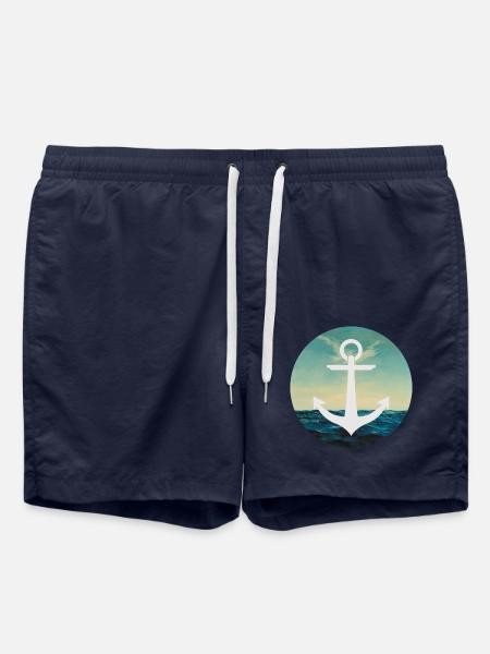 Meer Kreisrund / Sea circular - Badeshorts - French Navy