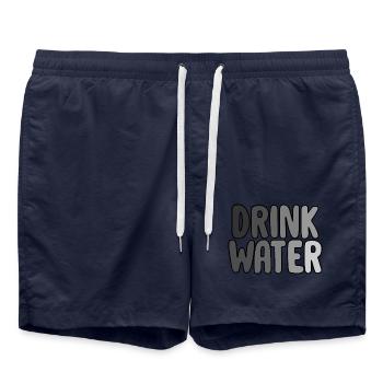 Drink water - Swim Trunks - french navy - Front - AI Model Male 185 light (185cm)