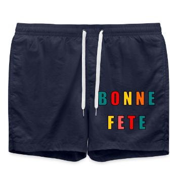 FÊTE DES MÈRES. BONNE FÊTE MAMAN. MAMAN - Short de bain - bleu marine - Devant - AI Model Male 185 light (185cm)