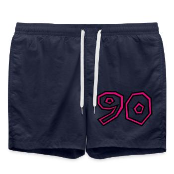 90. 90 YEARS. 90TH ANNIVERSARY. 90TH ANNIVERSARY. - Swim Trunks - french navy - Front - AI Model Male 185 light (185cm)