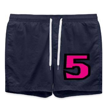 5. 5 JAHRE. 5-JÄHRIGES JUBILÄUM. 5-JÄHRIGES JUBILÄUM. 5. - Badeshorts - French Navy - Vorne - AI Model Male 185 light (185cm)