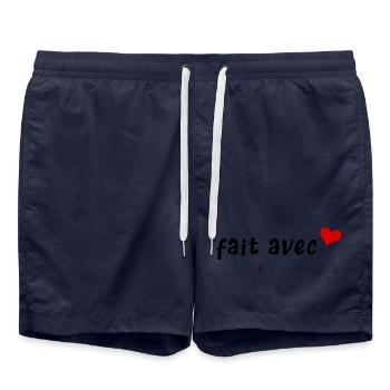 fait avec amour - Short de bain - bleu marine - Devant - AI Model Male 185 light (185cm)