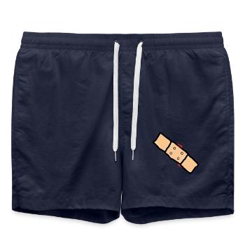 pflaster mit blut - Badeshorts - French Navy - Vorne - AI Model Male 185 light (185cm)