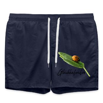 Glückskäferchen Marienkäfer Glücksbringer - Badeshorts - French Navy - Vorne - AI Model Male 185 light (185cm)