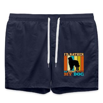 Karpaten-Schäferhund Silhouette Retro Sonnenuntergang - Badeshorts - French Navy - Vorne - AI Model Male 185 light (185cm)
