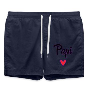GRANDPA. DAD. FATHER'S DAY. HAPPY FATHER'S DAY - Swim Trunks - french navy - Front - AI Model Male 185 light (185cm)