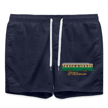 HELSINKI TRAM T-SHIRTS, HOODIES UND GIFTS - Badeshorts - French Navy - Vorne - AI Model Male 185 light (185cm)