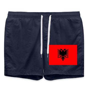 Albanien - Badeshorts - French Navy - Vorne - AI Model Male 185 light (185cm)