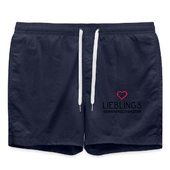 Krankenschwester - Badeshorts - French Navy - Vorne - AI Model Male 185 light (185cm)