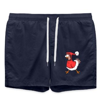 Poulet de Noël - Short de bain - bleu marine - Devant - AI Model Male 185 light (185cm)