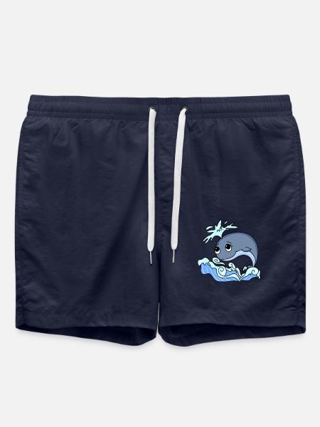 whale - Swim Trunks - french navy